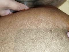  Cumming on the chubby guys dick with anal plug
